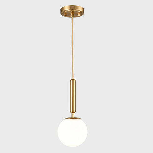 Bari Modern Brass Globe Pendant Light 1-Light